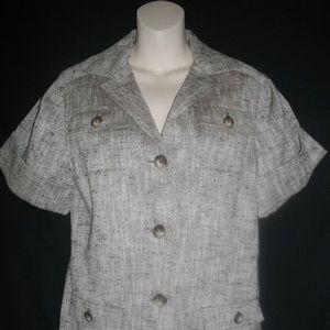 Tan Beige Anne Klein Short Sleeve Small Jacket